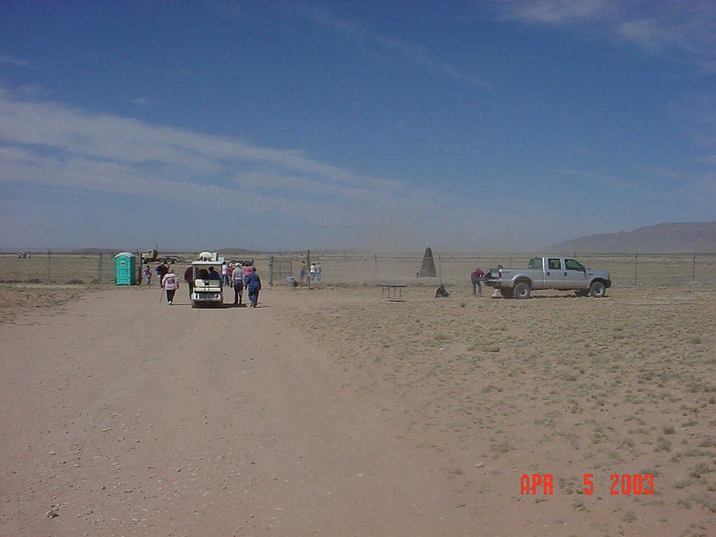 innerfenceandzero Looking towards the inner fence surrounding ground zero. The monument is inside, Jumbo is off to the right out of the frame.