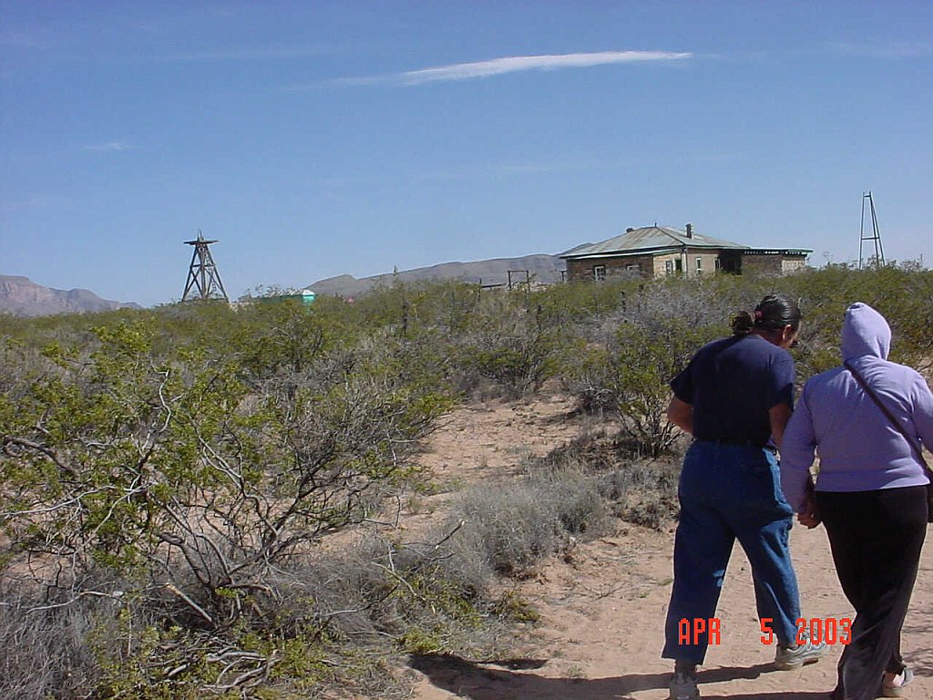 ranch4 Looking towards the ranch house, where work on the bombs was done.